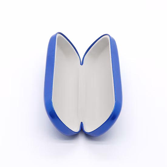 Caixa de óculos de sol com logotipo personalizado, caixa de óculos triangular dobrável, caixa de embalagem para óculos